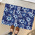 Hawaiian Quilt Pattern Rubber Doormat Hibiscus and Tribal Element Vintage Blue Vibe LT03 - Polynesian Pride