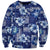 Hawaiian Quilt Pattern Sweatshirt Hibiscus and Tribal Element Vintage Blue Vibe LT03 Unisex Blue - Polynesian Pride