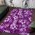 Hawaiian Quilt Pattern Area Rug Hibiscus and Tribal Element Vintage Purple Vibe LT03 Purple - Polynesian Pride