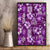 Hawaiian Quilt Pattern Canvas Wall Art Hibiscus and Tribal Element Vintage Purple Vibe LT03 - Polynesian Pride