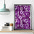 Hawaiian Quilt Pattern Canvas Wall Art Hibiscus and Tribal Element Vintage Purple Vibe LT03 - Polynesian Pride