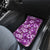 Hawaiian Quilt Pattern Car Mats Hibiscus and Tribal Element Vintage Purple Vibe LT03 - Polynesian Pride