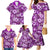 Hawaiian Quilt Pattern Family Matching Mermaid Dress and Hawaiian Shirt Hibiscus and Tribal Element Vintage Purple Vibe LT03 - Polynesian Pride