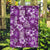 Hawaiian Quilt Pattern Garden Flag Hibiscus and Tribal Element Vintage Purple Vibe LT03 Garden Flag Purple - Polynesian Pride