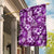 Hawaiian Quilt Pattern Garden Flag Hibiscus and Tribal Element Vintage Purple Vibe LT03 House Flag Purple - Polynesian Pride