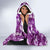 Hawaiian Quilt Pattern Hooded Blanket Hibiscus and Tribal Element Vintage Purple Vibe LT03 - Polynesian Pride