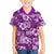 Hawaiian Quilt Pattern Kid Hawaiian Shirt Hibiscus and Tribal Element Vintage Purple Vibe LT03 Kid Purple - Polynesian Pride