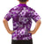 Hawaiian Quilt Pattern Kid Hawaiian Shirt Hibiscus and Tribal Element Vintage Purple Vibe LT03 - Polynesian Pride