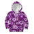 Hawaiian Quilt Pattern Kid Hoodie Hibiscus and Tribal Element Vintage Purple Vibe LT03 Hoodie Purple - Polynesian Pride