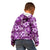 Hawaiian Quilt Pattern Kid Hoodie Hibiscus and Tribal Element Vintage Purple Vibe LT03 - Polynesian Pride