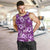 Hawaiian Quilt Pattern Men Tank Top Hibiscus and Tribal Element Vintage Purple Vibe LT03 Purple - Polynesian Pride