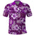 Hawaiian Quilt Pattern Polo Shirt Hibiscus and Tribal Element Vintage Purple Vibe LT03 Purple - Polynesian Pride