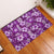 Hawaiian Quilt Pattern Rubber Doormat Hibiscus and Tribal Element Vintage Purple Vibe LT03 Purple - Polynesian Pride