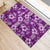 Hawaiian Quilt Pattern Rubber Doormat Hibiscus and Tribal Element Vintage Purple Vibe LT03 - Polynesian Pride