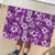 Hawaiian Quilt Pattern Rubber Doormat Hibiscus and Tribal Element Vintage Purple Vibe LT03 - Polynesian Pride