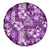 Hawaiian Quilt Pattern Spare Tire Cover Hibiscus and Tribal Element Vintage Purple Vibe LT03 - Polynesian Pride