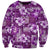 Hawaiian Quilt Pattern Sweatshirt Hibiscus and Tribal Element Vintage Purple Vibe LT03 Unisex Purple - Polynesian Pride