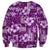 Hawaiian Quilt Pattern Sweatshirt Hibiscus and Tribal Element Vintage Purple Vibe LT03 - Polynesian Pride