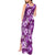 Hawaiian Quilt Pattern Tank Maxi Dress Hibiscus and Tribal Element Vintage Purple Vibe LT03 - Polynesian Pride