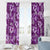 Hawaiian Quilt Pattern Window Curtain Hibiscus and Tribal Element Vintage Purple Vibe LT03 - Polynesian Pride