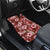 Hawaiian Quilt Pattern Car Mats Hibiscus and Tribal Element Vintage Red Vibe LT03 - Polynesian Pride