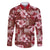 Hawaiian Quilt Pattern Family Matching Puletasi and Hawaiian Shirt Hibiscus and Tribal Element Vintage Red Vibe LT03 Dad's Shirt - Long Sleeve Red - Polynesian Pride