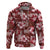 Hawaiian Quilt Pattern Hoodie Hibiscus and Tribal Element Vintage Red Vibe LT03 Pullover Hoodie Red - Polynesian Pride