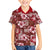 Hawaiian Quilt Pattern Kid Hawaiian Shirt Hibiscus and Tribal Element Vintage Red Vibe LT03 Kid Red - Polynesian Pride