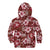 Hawaiian Quilt Pattern Kid Hoodie Hibiscus and Tribal Element Vintage Red Vibe LT03 - Polynesian Pride