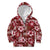 Hawaiian Quilt Pattern Kid Hoodie Hibiscus and Tribal Element Vintage Red Vibe LT03 Zip Hoodie Red - Polynesian Pride