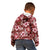 Hawaiian Quilt Pattern Kid Hoodie Hibiscus and Tribal Element Vintage Red Vibe LT03 - Polynesian Pride