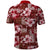 Hawaiian Quilt Pattern Polo Shirt Hibiscus and Tribal Element Vintage Red Vibe LT03 - Polynesian Pride