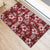 Hawaiian Quilt Pattern Rubber Doormat Hibiscus and Tribal Element Vintage Red Vibe LT03 - Polynesian Pride