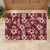 Hawaiian Quilt Pattern Rubber Doormat Hibiscus and Tribal Element Vintage Red Vibe LT03 - Polynesian Pride