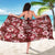 Hawaiian Quilt Pattern Sarong Hibiscus and Tribal Element Vintage Red Vibe LT03 - Polynesian Pride