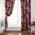 Hawaiian Quilt Pattern Window Curtain Hibiscus and Tribal Element Vintage Red Vibe LT03 - Polynesian Pride