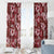 Hawaiian Quilt Pattern Window Curtain Hibiscus and Tribal Element Vintage Red Vibe LT03 - Polynesian Pride