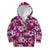 Hawaiian Quilt Pattern Kid Hoodie Hibiscus and Tribal Element Vintage Pink Vibe LT03 Zip Hoodie Pink - Polynesian Pride