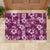 Hawaiian Quilt Pattern Rubber Doormat Hibiscus and Tribal Element Vintage Pink Vibe LT03 - Polynesian Pride