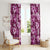 Hawaiian Quilt Pattern Window Curtain Hibiscus and Tribal Element Vintage Pink Vibe LT03 - Polynesian Pride