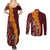 Tonga Feletoa Kupesi Fakatonga Couples Matching Summer Maxi Dress and Long Sleeve Button Shirt LT03 - Polynesian Pride