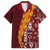 Tonga Feletoa Kupesi Fakatonga Family Matching Off Shoulder Maxi Dress and Hawaiian Shirt LT03 Dad's Shirt - Short Sleeve Red - Polynesian Pride