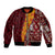 Tonga Feletoa Kupesi Fakatonga Sleeve Zip Bomber Jacket LT03 Unisex Red - Polynesian Pride