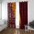 Tonga Feletoa Kupesi Fakatonga Window Curtain LT03 With Grommets Red - Polynesian Pride