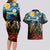 New Zealand and Australia ANZAC Day Couples Matching Long Sleeve Bodycon Dress and Hawaiian Shirt Kiwi Bird and Kangaroo Soldier Starry Night Style LT03 - Polynesian Pride