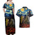 New Zealand and Australia ANZAC Day Couples Matching Off Shoulder Maxi Dress and Hawaiian Shirt Kiwi Bird and Kangaroo Soldier Starry Night Style LT03 - Polynesian Pride