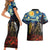 New Zealand and Australia ANZAC Day Couples Matching Short Sleeve Bodycon Dress and Hawaiian Shirt Kiwi Bird and Kangaroo Soldier Starry Night Style LT03 - Polynesian Pride