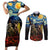 New Zealand and Australia ANZAC Day Couples Matching Short Sleeve Bodycon Dress and Long Sleeve Button Shirt Kiwi Bird and Kangaroo Soldier Starry Night Style LT03 Black - Polynesian Pride