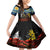 New Zealand and Australia ANZAC Day Family Matching Mermaid Dress and Hawaiian Shirt Kiwi Bird and Kangaroo Soldier Starry Night Style LT03 Daughter's Dress Black - Polynesian Pride