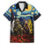 New Zealand and Australia ANZAC Day Family Matching Mermaid Dress and Hawaiian Shirt Kiwi Bird and Kangaroo Soldier Starry Night Style LT03 Dad's Shirt - Short Sleeve Black - Polynesian Pride